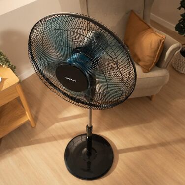 Вентилятор підлоговий Cecotec EnergySilence 560 Max Smart 45W, 40 см, 5 лопатей, таймер 12 год, LED-дисплей, сенсорне управління, 3 швидкості, автоматичне обертання (білий)