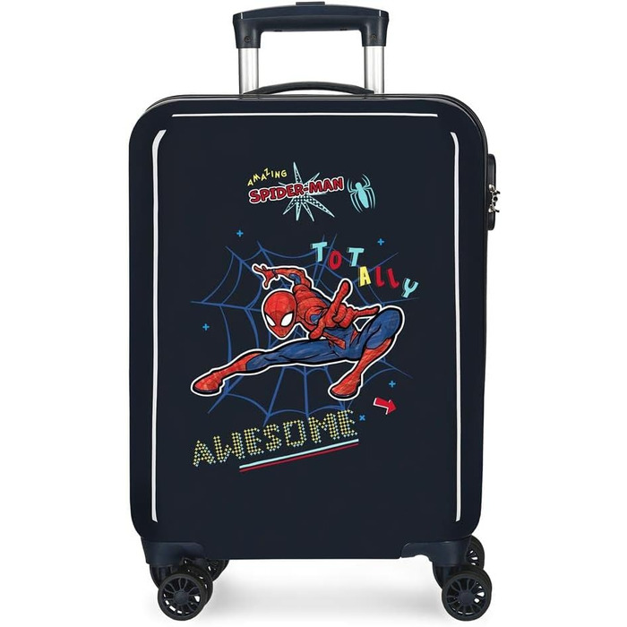 Дитяча валіза Marvel Spiderman, жорсткий ABS, 38x55x20 см, 34 л, 2 кг, 4 подвійні колеса, ручна поклажа, кодовий замок