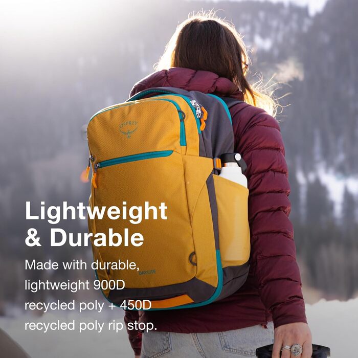 Рюкзак для подорожей Osprey Daylite Carry-On 44 л, чорний, міцний та легкий, ручна поклажа