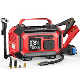 Пусковий пристрій (бустер) FOWAWU 8000A 26800mAh для автомобіля з компресором та павербанком