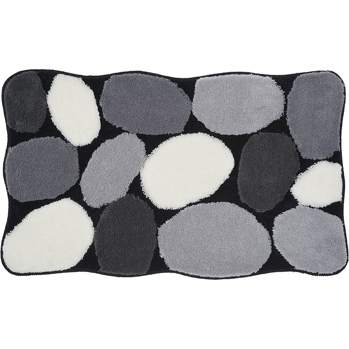 Килимок для ванної Kleine Wolke Stone 60x100 см, чорний