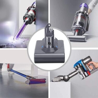 Акумулятор KUNLUN V6 для пилососів Dyson V6, DC62, SV03, SV04, SV09, SV05, DC58, DC59, DC61, DC72, DC74, SV06, SV07, 21.6V, змінний акумулятор для серії V6
