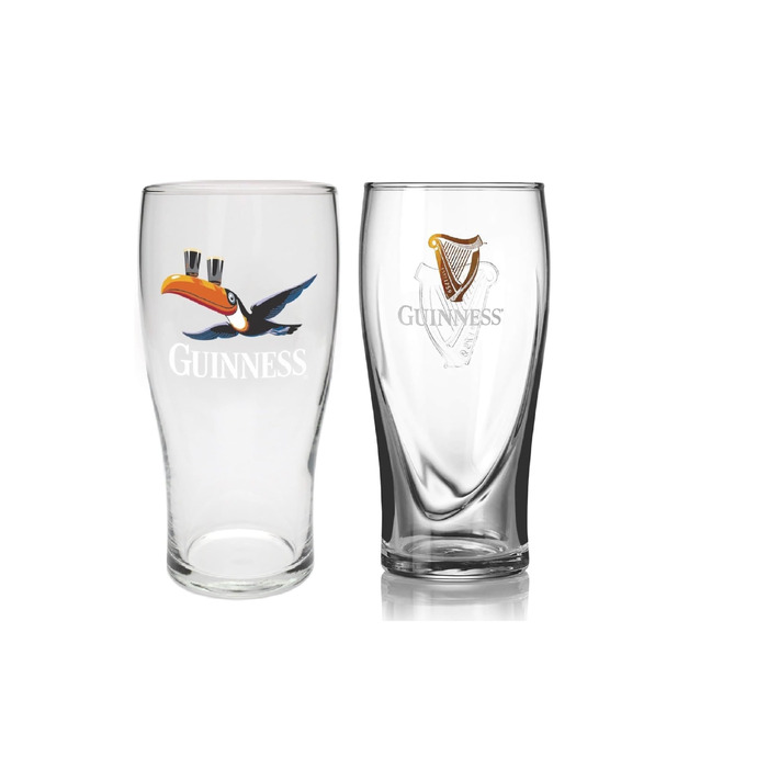Офіційні склянки Guinness Gravity & Toucan 2 шт. для пива - набір пивних келихів