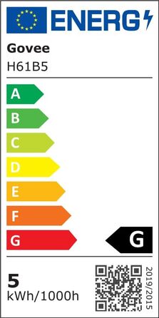 Світлодіодна стрічка Govee RGBIC 5м з LED-профілем, сумісна з Alexa та Google Assistant, ігрова LED-шина для спальні, цоколя, меблів, 64 режими