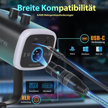 Ігровий мікрофон FIFINE XLR/USB для стрімінгу, подкастів, студії, динамічний, з кнопкою вимкнення звуку, сумісний з ПК, PS4/5, Mac, мікшерами та звуковими картами