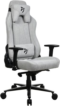 Ігрове крісло Arozzi Vernazza SoftFabric™ світло-сіре, ергономічне, преміум-оббивка, для комп’ютера, офісу, регульоване, з підтримкою попереку та шиї, велике