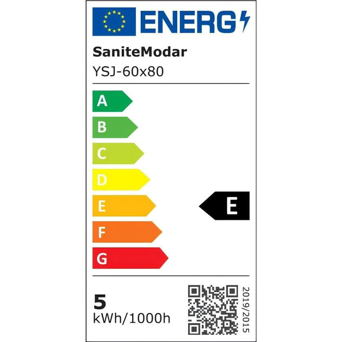 Дзеркало для ванної кімнати Sanitemodar LED 50x70 см з підсвічуванням, антизапар, сенсорне керування