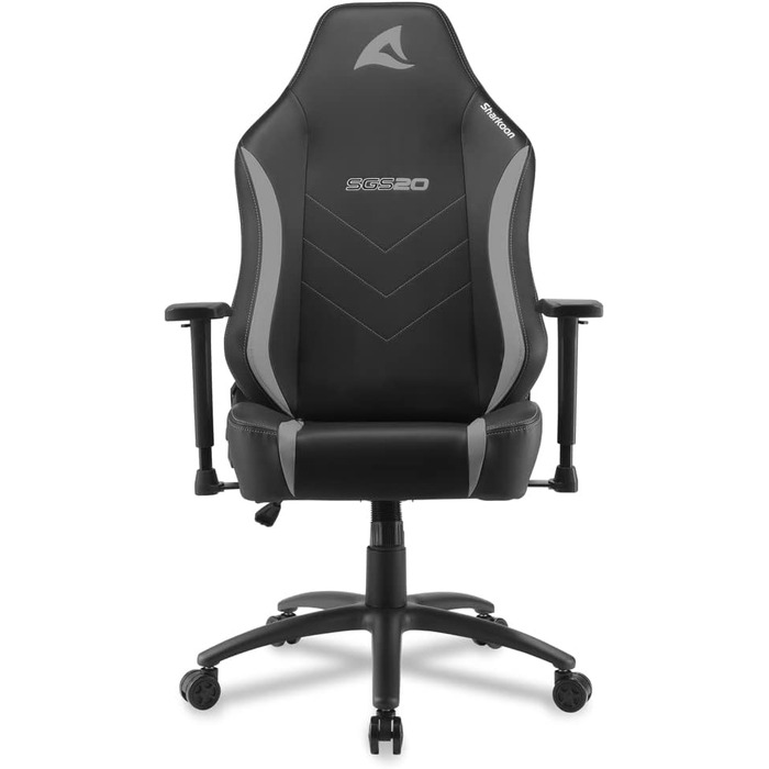 Ігрове крісло Sharkoon Skiller SGS20, штучна шкіра, чорне/сіре, стандартний розмір