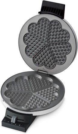 Вафельниця Cloer 1200 Вт для класичних вафель XXL, діаметр 19,5 см, сталева, біла, без сигналу