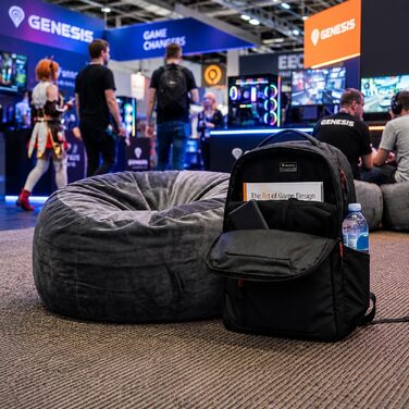 Рюкзак для ноутбука Genesis Pallad 550, 17.3 дюйма, 24 л, 19 кишень, чорний