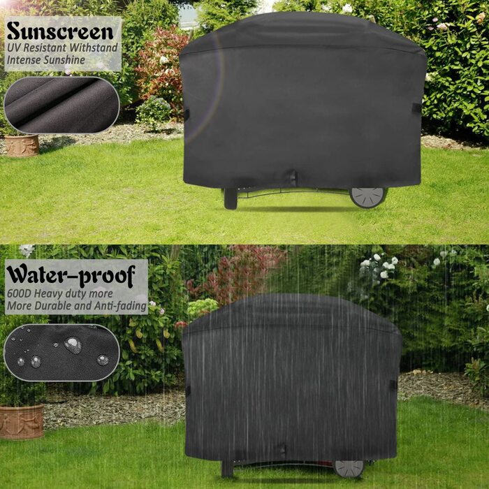 Чохол Onlyfire для газового гриля Weber Q 2000/3000, водонепроникний, 600D, захисна покривна накидка для гриля, стійка до погодних умов