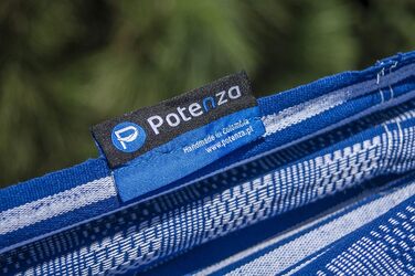 Подвійний гамак з підставкою Potenza Outdoor Pereira, 100% бавовна, 220x140 см, сірий (витримує до 160 кг), стійкий до погодних умов