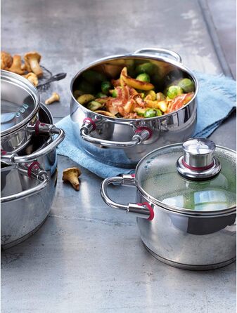 Каструля WMF Quality One 16 см без кришки, 1,7 л, молочний та макаронний сотейник з полірованої нержавіючої сталі Cromargan, для індукції, без покриття