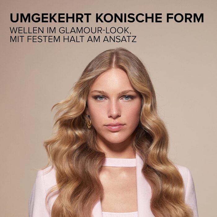 Плойка конусна Bellissima Glam Waves з діамантово-керамічним і кератиновим покриттям, дисплеєм, 5 температурними режимами, швидким нагріванням та захистом від опіків
