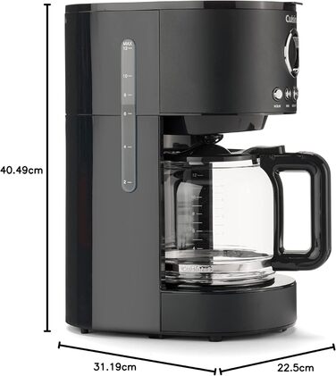 Кавоварка фільтраційна Cuisinart 1.8 л, 12 чашок, програмована, швидке заварювання, таймер 24 години, функція підтримки тепла, браузерна екстракція, мийка в посудомийці, чорна