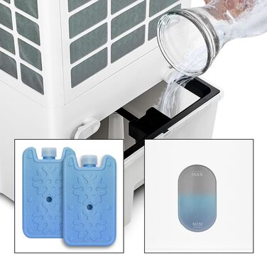 Trotec Aircooler PAE 31: Мобільний 3-в-1 Повітряний Охолоджувач, Зволожувач та Вентилятор, 6л, 1л/год, 3 швидкості, Таймер, Нічний режим