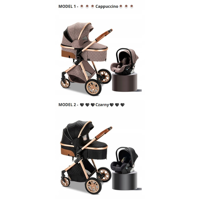 Дитячий візок Cichoszki Premium Black 3в1