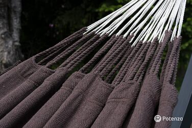 Гамак Potenza Medelin Boho для двох з підставкою, 100% бавовна, подвійний, 230x160 см, витримує до 200 кг, стійка до погодних умов