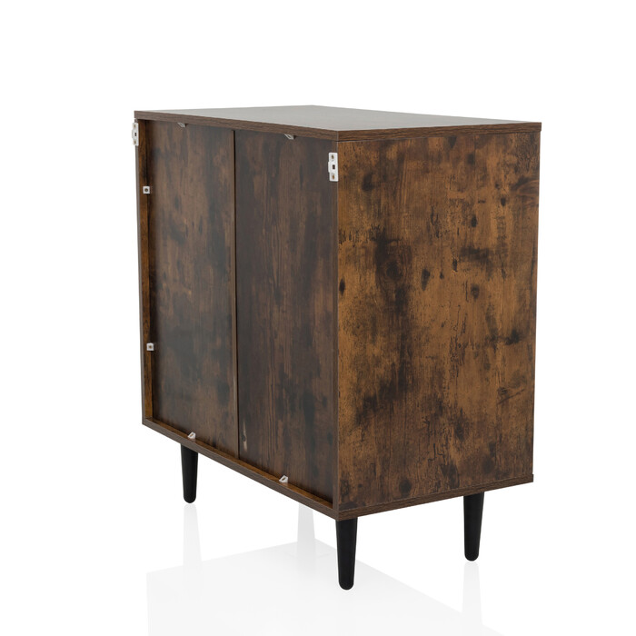 Сервант / комод LYKKJA 77x39,5x72 см 2 шухляди 2 двері коричневий/чорний hjh LIVING