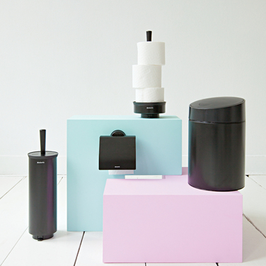 Йоржик для унітазу з тримачем чорний Профіль Brabantia