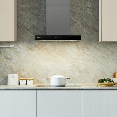 Витяжка кухонна CIARRA CBCS6102 A+++ 60 см, нержавіюча сталь, 650 м³/год, з вугільним фільтром CBCF003, сенсорне керування, режим рециркуляції та відведення