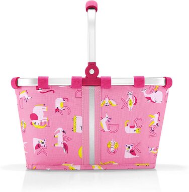 Дитячий кошик для покупок reisenthel carrybag XS, 5 л, 33,5x18x19,5 см, рожевий з буквами ABC friends