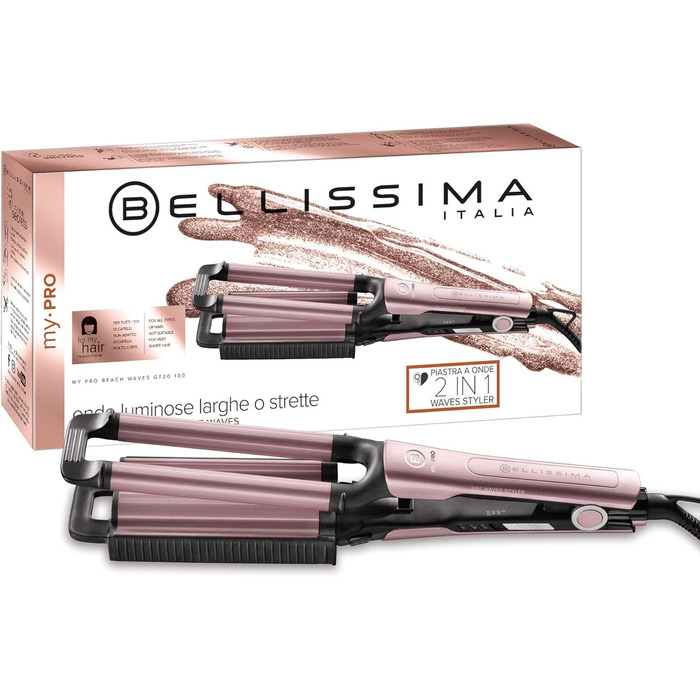 Плойка для хвиль і локонів BELLISSIMA Imetec My Pro Beach Waves GT20 100, подвійний стайлер, 3 температури, захист волосся