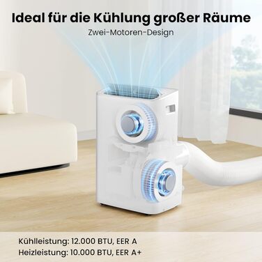 Мобільний кондиціонер Comfee Breezy Cool Pro 2.0 7000 BTU/2.0kW з Wi-Fi, охолодження, вентиляція, осушення - до 68 м³