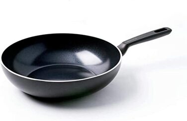 Wok GreenPan Memphis 28 см, керамічний, антипригарний, PFAS-free, для індукції, можна мити в посудомийній машині, чорний