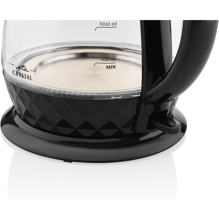 Електрочайник ETA Design Crystal 2200 Вт, 1,7 л, з фільтром від накипу, індикатором рівня води та LED-підсвіткою, знімна кришка