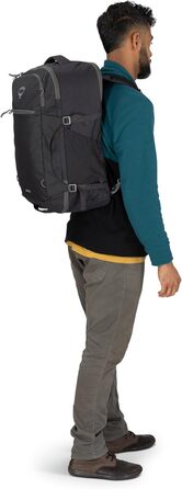 Рюкзак для подорожей Osprey Daylite Carry-On 44 л, чорний, міцний та легкий, ручна поклажа