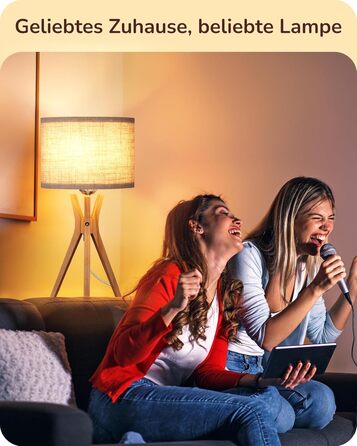 Настільна лампа EDISHINE з натурального дерева, LED, вінтажна, з лляним абажуром, для спальні та вітальні, E27, бежевий, кабель, у стилі кантрі