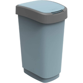Сміттєвий бак Rotho Twist 50 л з кришкою, синій, перероблений пластик, BPA-free