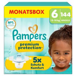 Підгузки Pampers Premium Protection, розмір 6 (13-18 кг), 144 шт, на липучках, велика упаковка