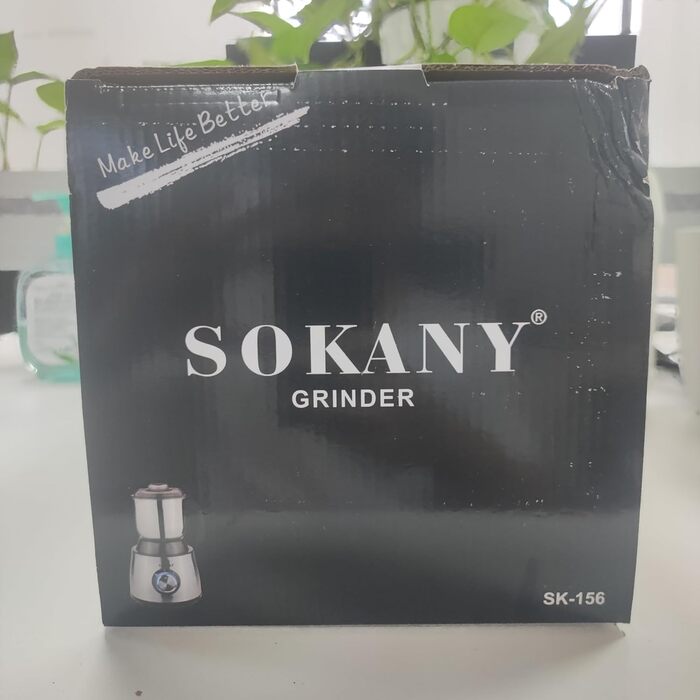 Електрична кавомолка SOKANY 500 Вт з нержавіючої сталі, 2 режими помелу, 300 г, млин для кавових зерен, спецій, горіхів, зернових