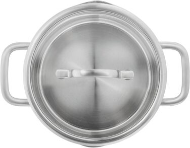 Набір каструль ZWILLING TrueFlow, 4 шт., з носиком для зливу, для індукції, нержавіюча сталь, сріблястий