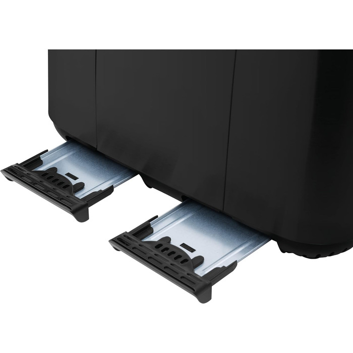 Тостер ECG ST 4768 Timber Black, 4 скибки, чорний, дерево