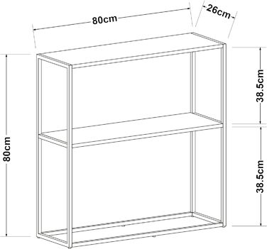 Консольний стіл en.casa Strömstad з полицею, металевий каркас, чорний матовий, 80x80x26 см, для коридору, вітальні, спальні та офісу