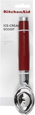 Ложка для морозива KitchenAid Eisportionierer, червона (Empire Red), нержавіюча сталь, для тіста, для мийки посуду