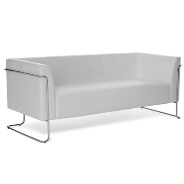 Диван для відпочинку КУРАСАО, штучна шкіра, 3-місний, білий, hjh OFFICE