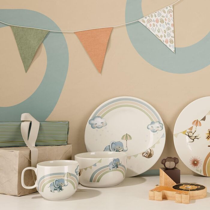 Набір дитячого столового прибору Villeroy & Boch Boho Kids (4 шт.) з нержавіючої сталі, сріблясто-платиновий, для миття в посудомийній машині