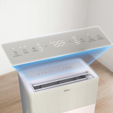 Мобільний кондиціонер Midea PortaSplit-E 12000 BTU (3.5 кВт) персикового кольору: охолодження A++/опалення A+, до 42 м² / 105 м³, надтихий (39 дБ)