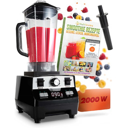 Потужний блендер NUTRI-BLENDER MAX 2000Вт для смузі, професійний стаціонарний міксер 2л Tritan, BPA-free, 9 швидкостей, цифровий таймер, з рецептурником