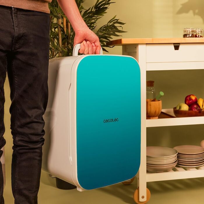 Міні-холодильник Cecotec Bahamas Pat 25 л, 12V/220V, для авто і кемпінгу, охолодження та нагрів, температура 7-65°C, портативний