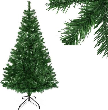 Штучна ялинка KESSER 140 см, PE, зі снігом, 470 гілок, швидке складання, підставка, зелена, новорічна декорація