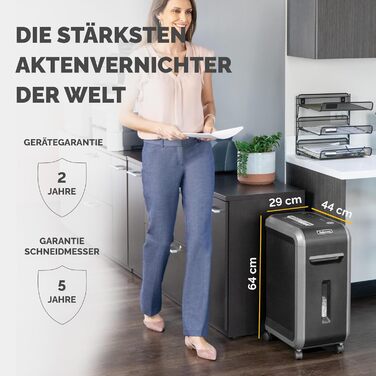 Fellowes Aktenvernichter High Security P5: Шредер для офісу, Microcut, 30л кошик, 2000 частинок/лист