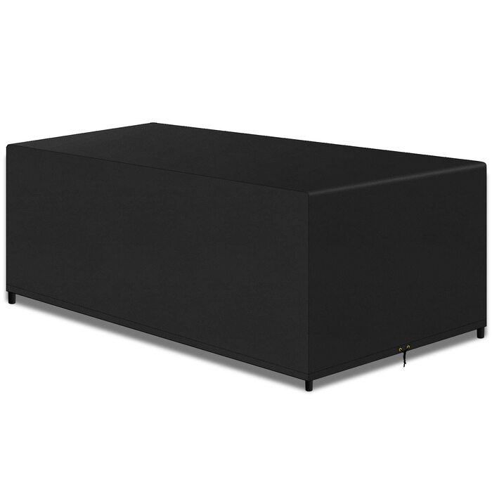 Чохол для садових меблів Rattan Würfel, 420D, водонепроникний, анти-UV, чорний 125x125x71 см (270x180x90 см)