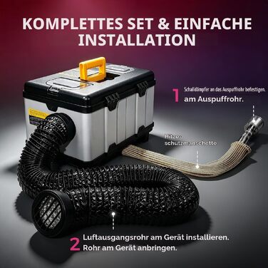 Автономний дизельний обігрівач Sunster 8кВт All-in-One з Bluetooth, керуванням через додаток та CO-датчиком для кемпера, автобуса, вантажівки та човна