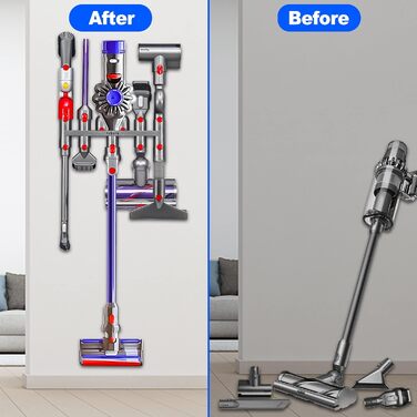 Кріплення для пилососа Dyson BellaGesundheit, настінна док-станція для моделей V7, V8, V10, V11, V15, V7 Slim, V8 Slim, V12 Slim, V11 Outsize, Digital Slim, Outsize, універсальна підставка-утримувач аксесуарів