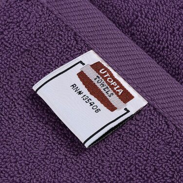 Набір рушників Utopia Towels 4 шт, 100% бавовна, 69x137 см, преміум, дуже вбираючі, м'які банні рушники, колір сливовий